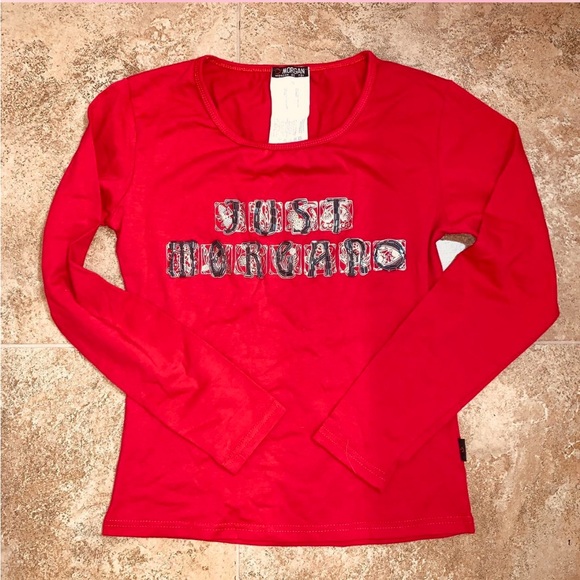 Y2K Morgan De Toi sparkly beaded long sleeve top ♥️🖤🍒🌹✨ - Picture 1 of 6